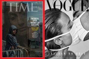 Τα εξώφυλλα των περιοδικών TIME και Vogue Portugal για τον κορωνοϊό