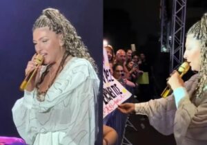 Παπαρίζου: Κατέβηκε από τη σκηνή για να αγκαλιάσει θαυμάστρια της